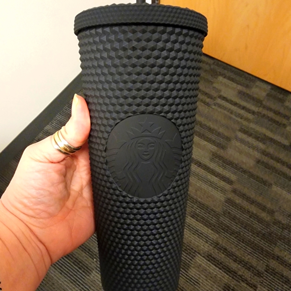 Starbucks black matte studded 24oz tumbler